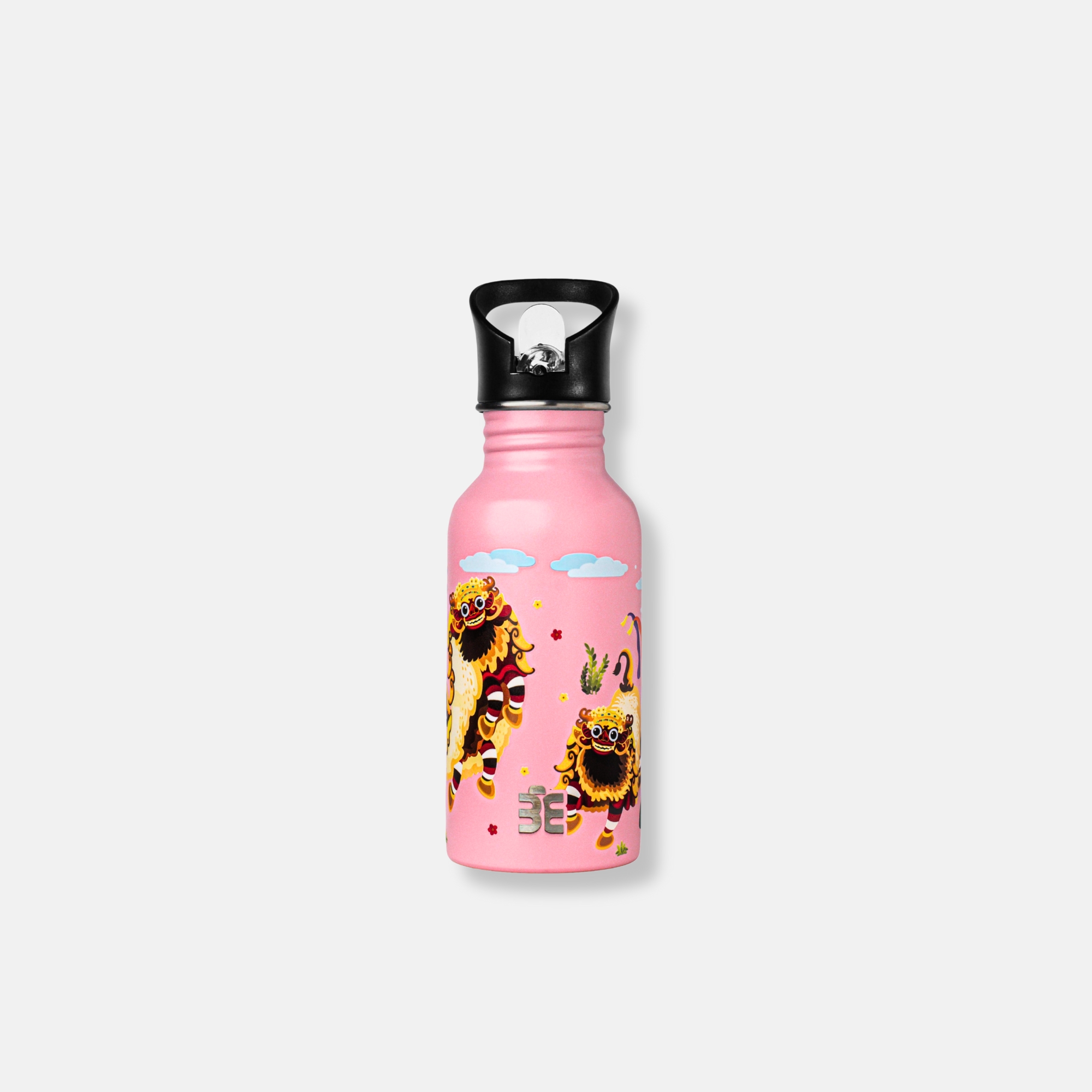 sunny pink stainless steel water bottle 500ml